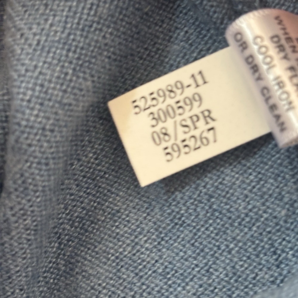 Banana Republic V-Neck Sweater Mens Tall XL Blue Silk Cashmere Pullover Luxury - Picture 5 of 9